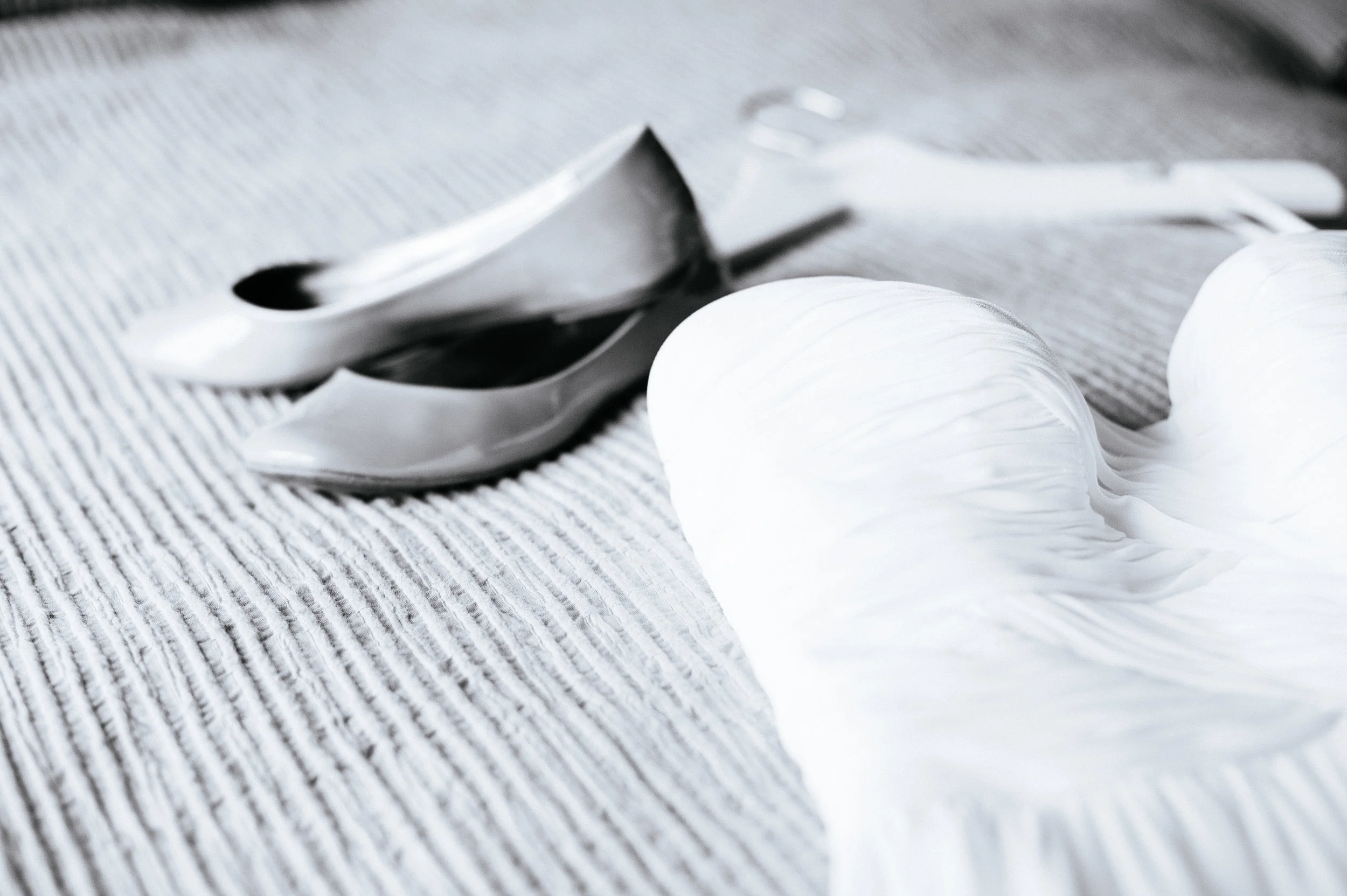 Bandon Dunes Wedding Bridal Gown and Shoes