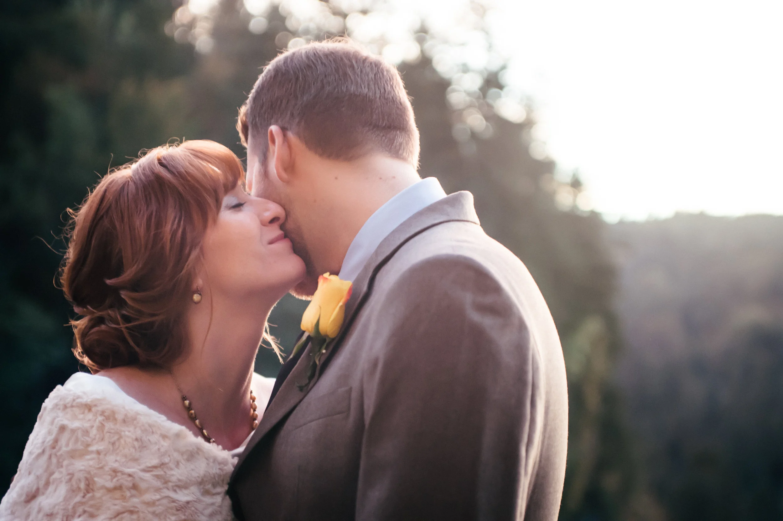 Bride and Groom Share Quiet Moment Documentary  Seattle Wedding Photography