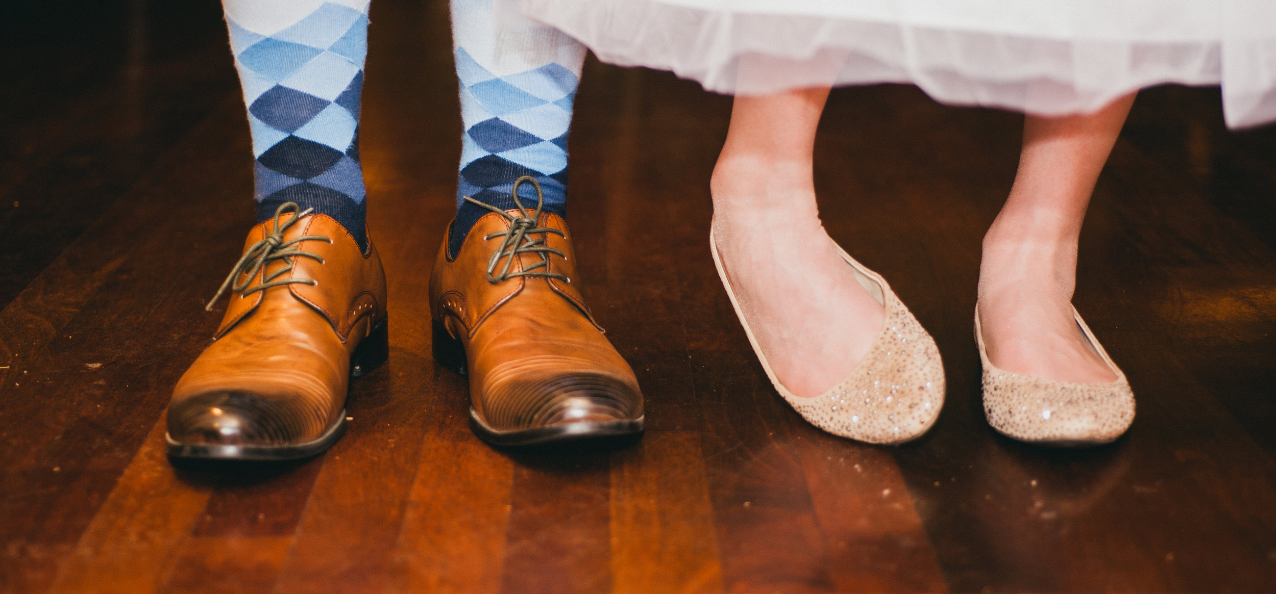 Bride and Groom Fancy Shows Socks Special Day Cute  Seattle Wedding Photography