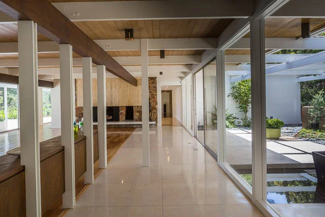 Post and beam entry designed by Eugene Kinn Choy.