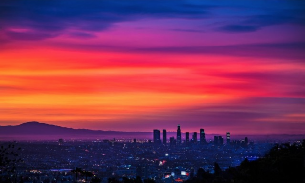 Breathtaking sunrise view through the windows.