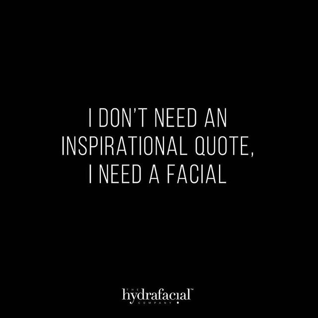 Am I right? Book yours today! Link to book in bio ✨ @hydrafacial .
.
.
.
. 
#hydrafacial #hydrafacialmd #thehydrafacial #hydrafacialist #thehydrafacialist #hydrafacialnation #3steps30minutes #thebestskinofyourlife #skin #facials #dermaplaning #pcaski