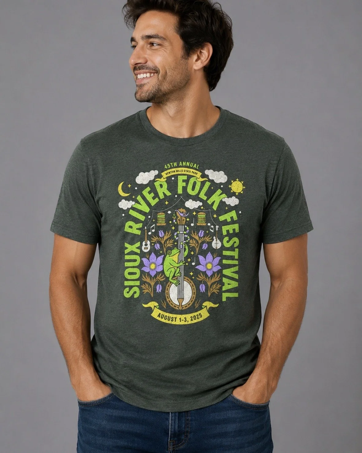 2025 Sioux River Folk Festival T-Shirt Crew Neck