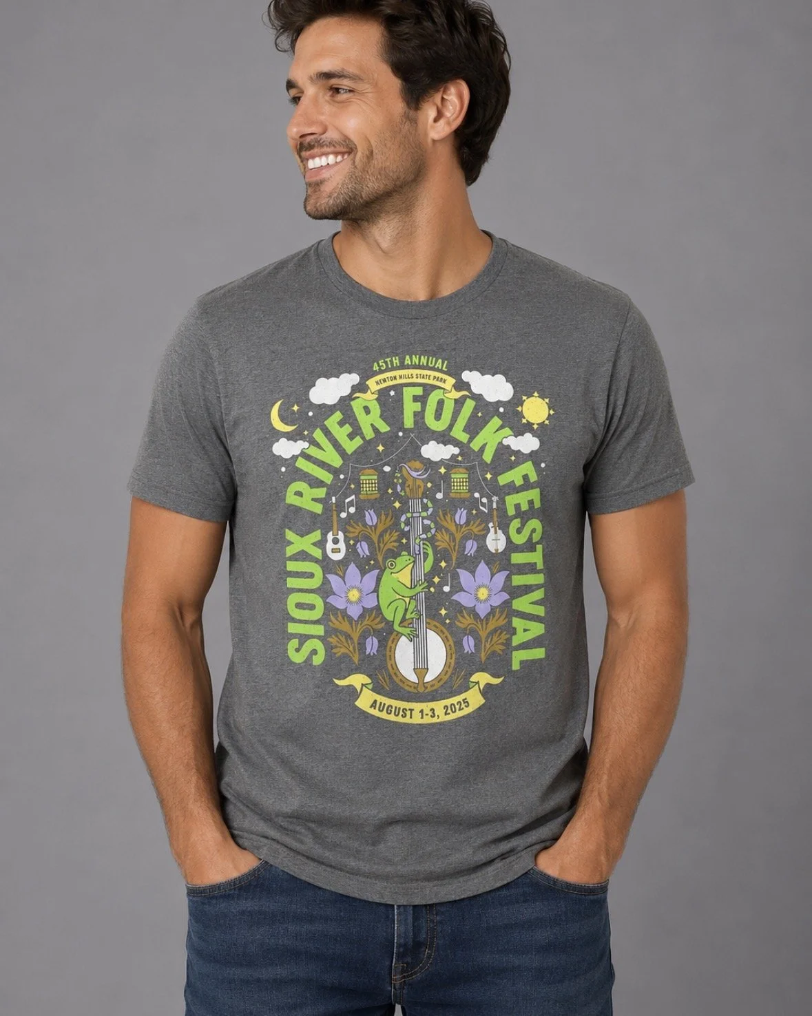 2025 Sioux River Folk Festival T-Shirt Crew Neck