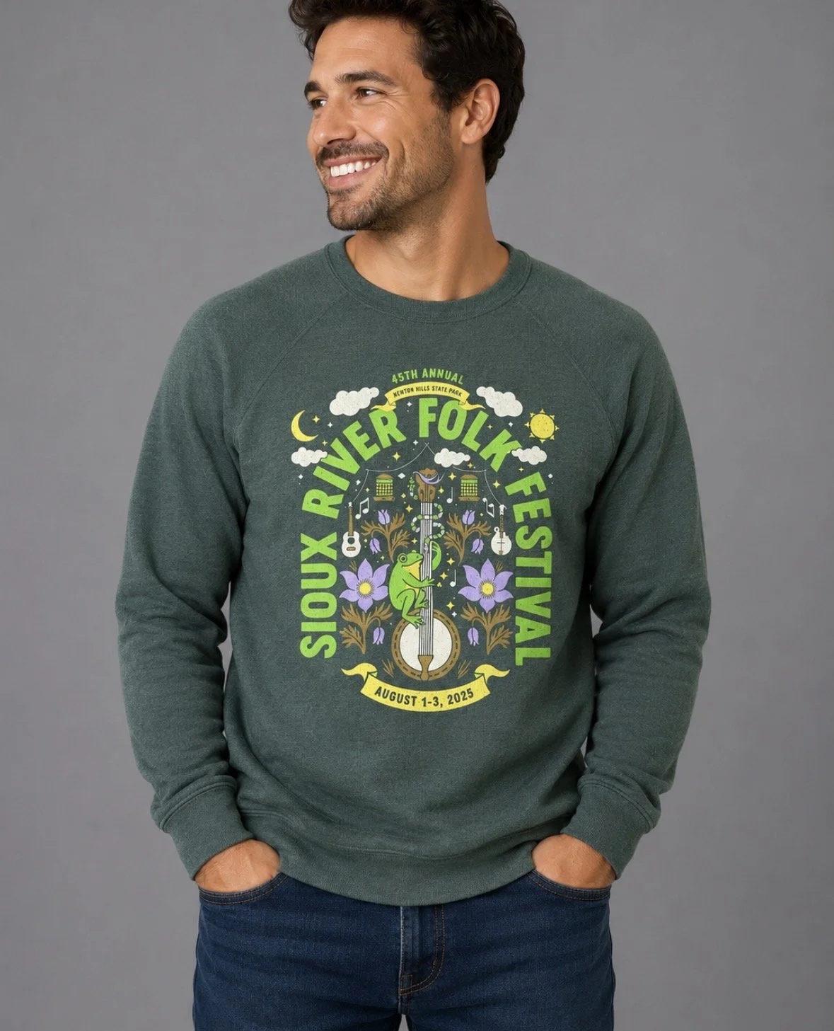 2025 Sioux River Folk Festival Crew Neck Sweatshirt