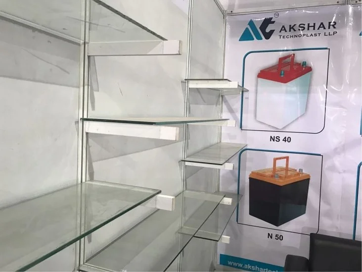 Half Glass Tower 0.5m x 0.5 X 2.5 m Rs. 6500/-