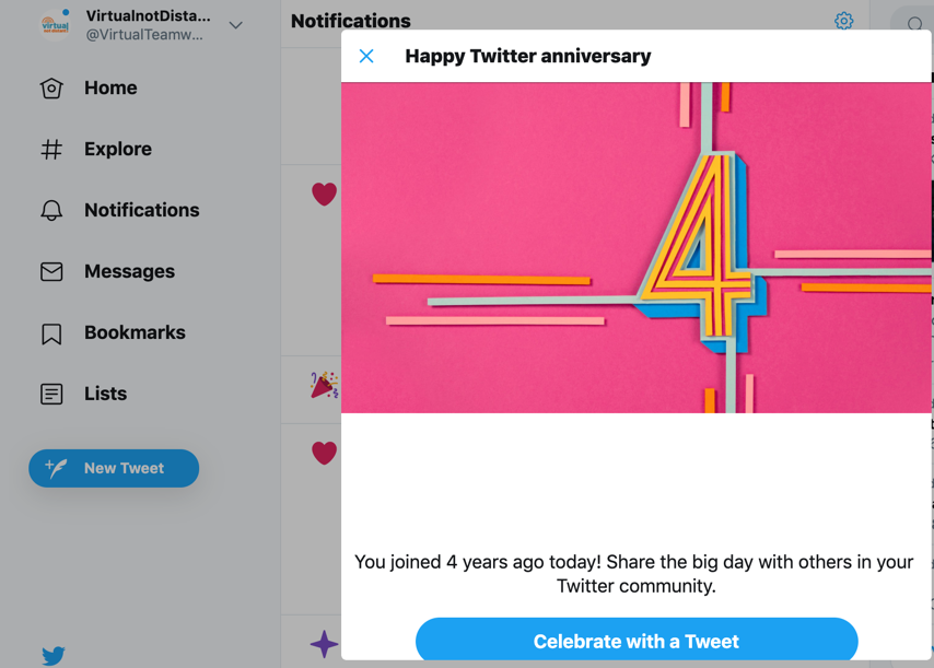 Even our social media apps want to celebrate with us sometimes!