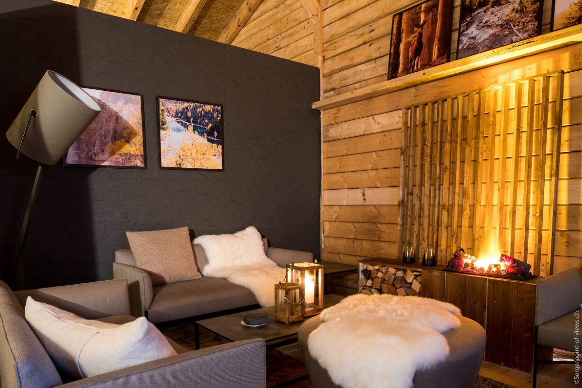 Décoration du Winter Lounge