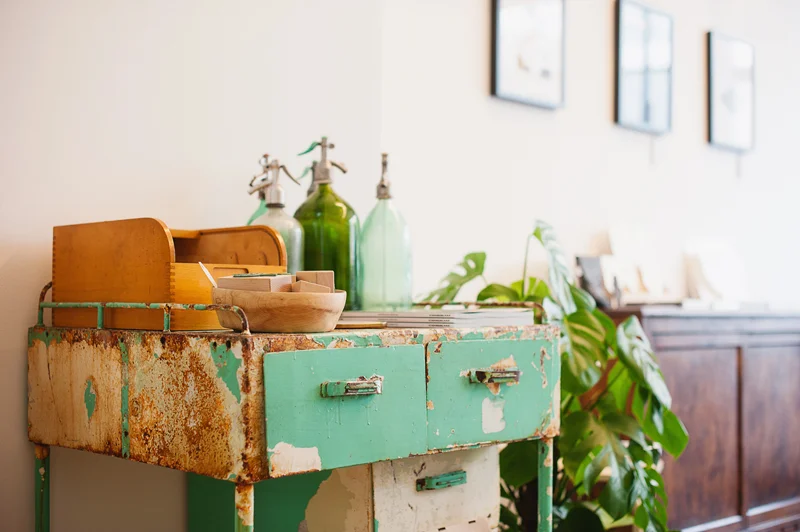 Grünblau Grau Interieur