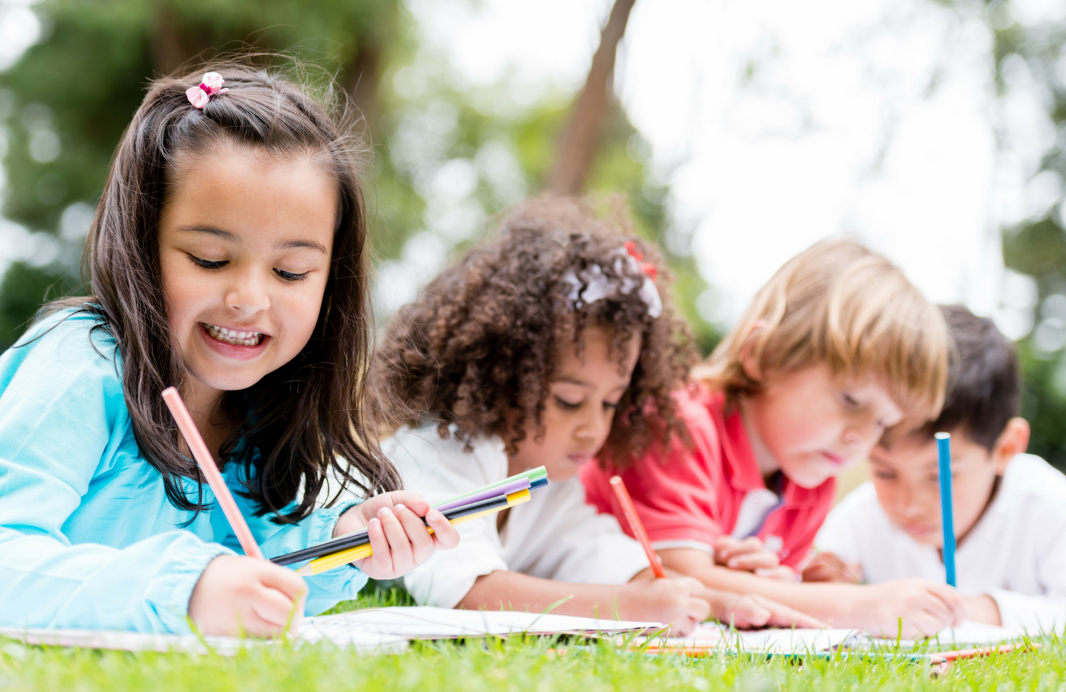 Young kids participate in a creative activity