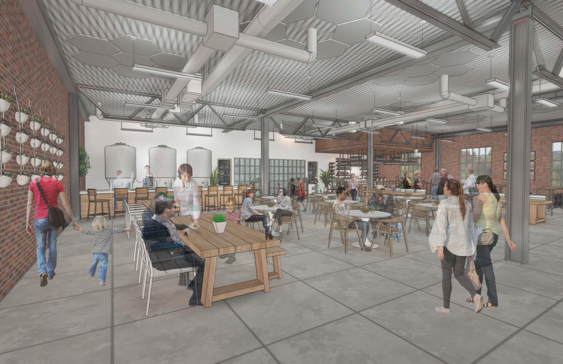Nourish dining room doubles as a learning space.