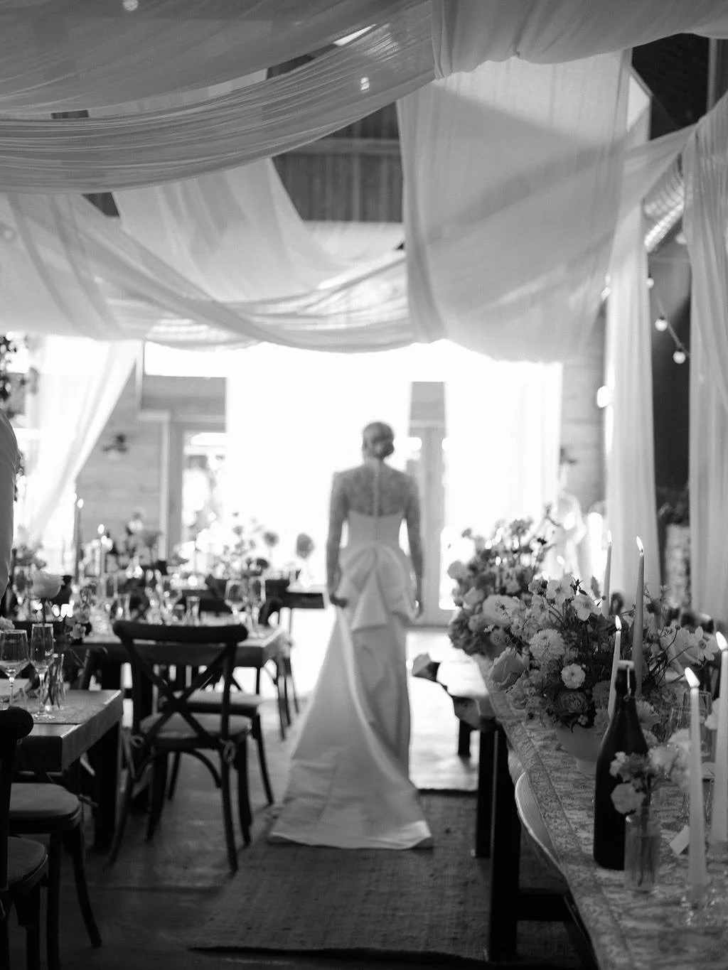 One month to go until we are back at the beautiful @thewoottonhallestate
We adore draping the barn and bringing a sense of intimacy and brightness to the space. This was all for A&amp;H&rsquo;s second day celebration from their wonderful wedding week