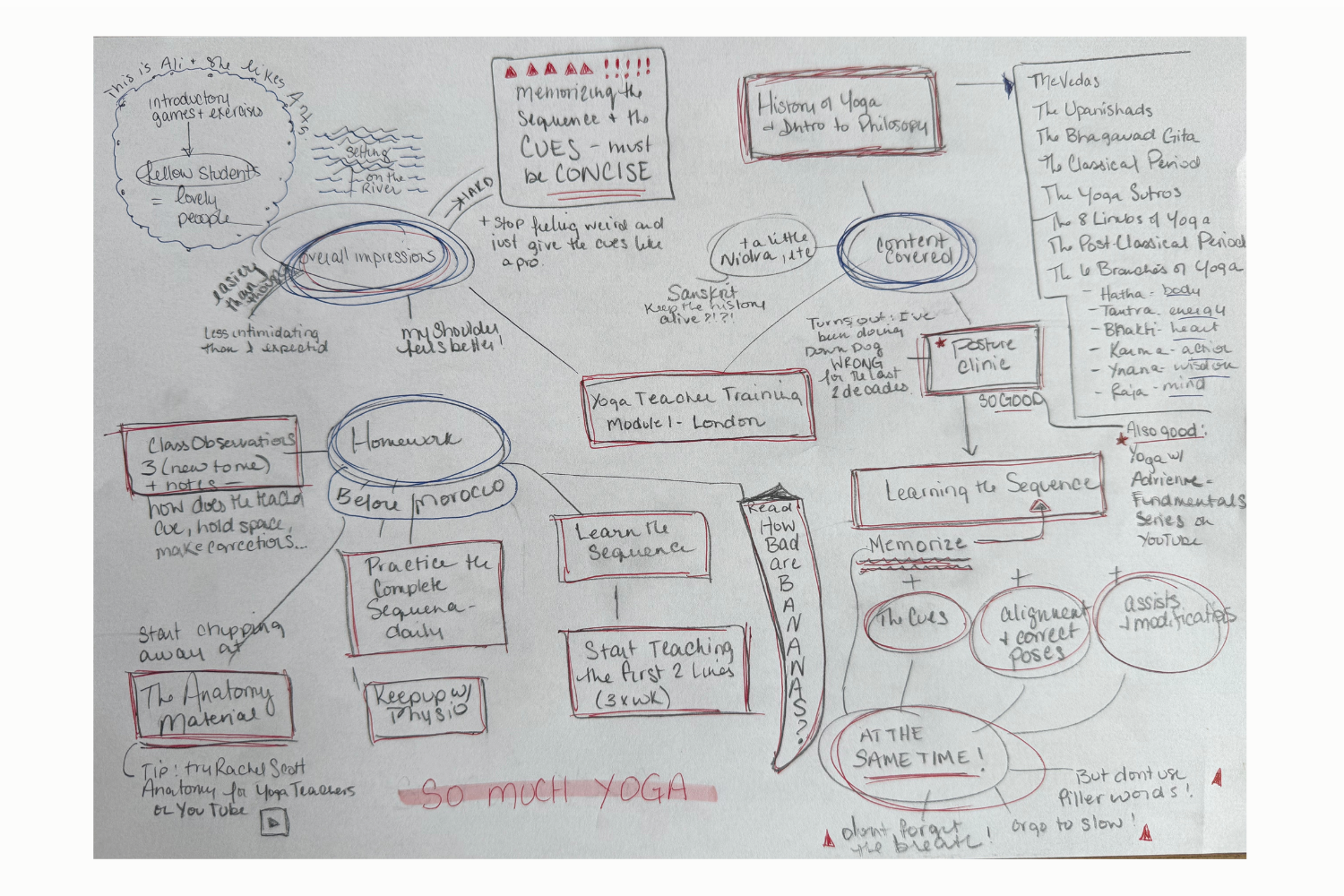 Notes from Yoga Teacher Training, Weekend 1