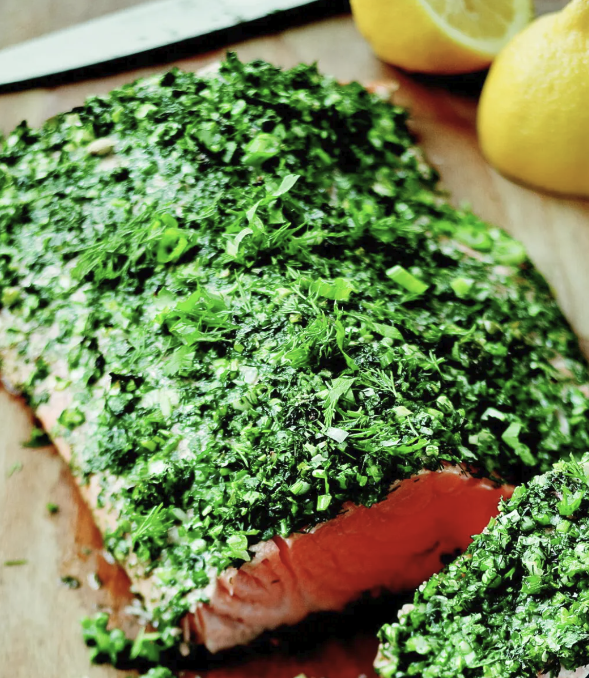 Ina Garten’s Roasted Salmon with Green Herbs