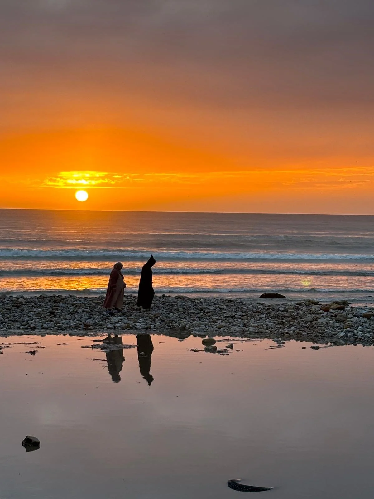 Sunset on the beach in Agadir Morocco - yoga teacher training retreat