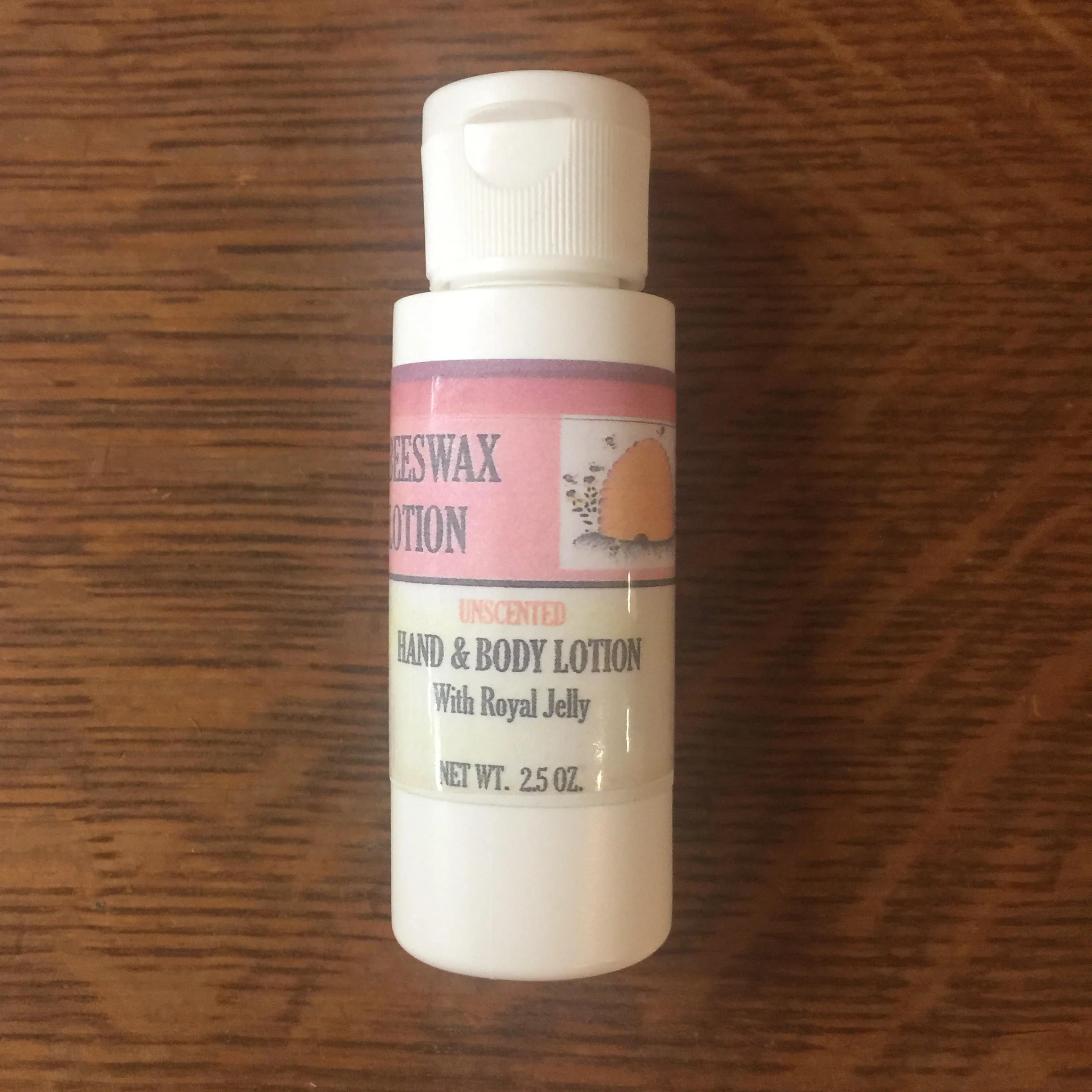 Bee City Honey Unscented Lotion with Royal Jelly in a 2.5oz bottle