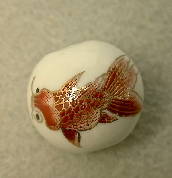   Vintage Chinese Porcelain Bead  