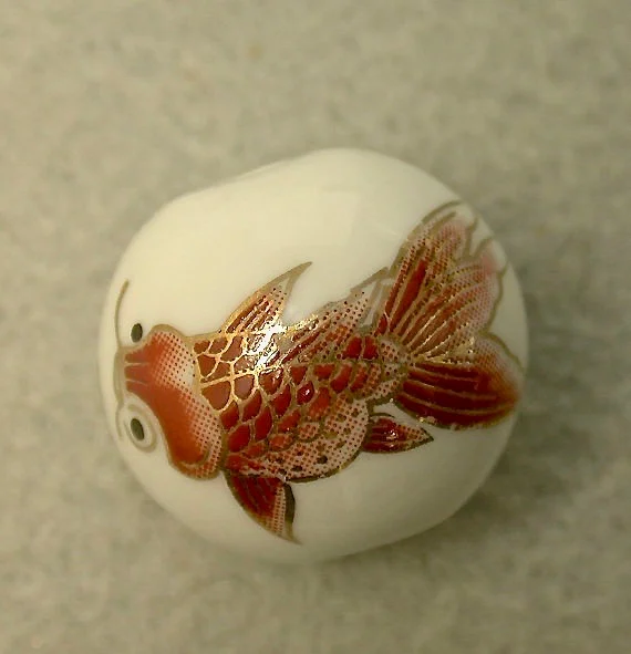 Vintage Chinese Porcelain Bead