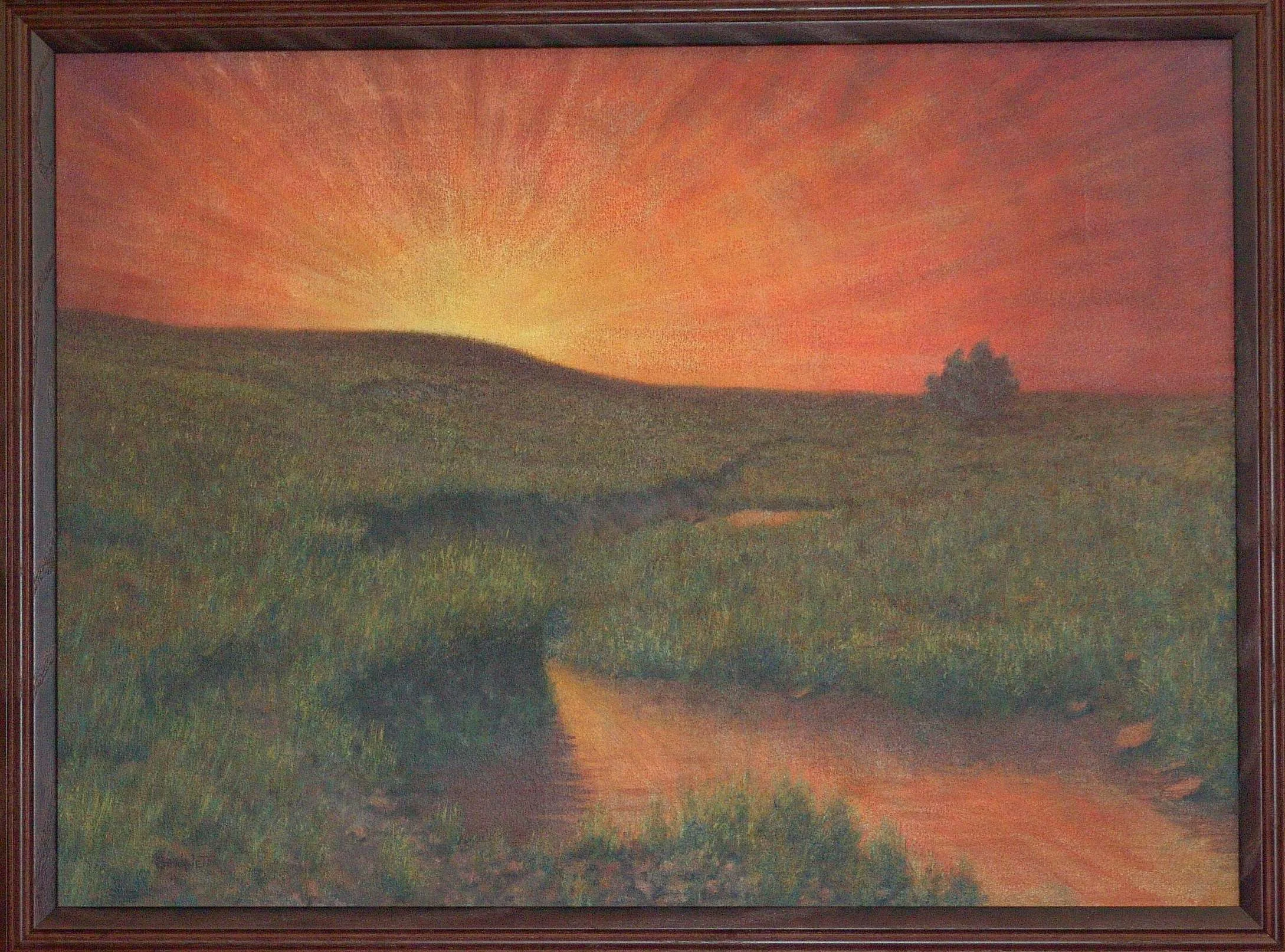InvNo572,%22SunsetReflection,FlintHIlls%222013,O:c:panel,22x30.jpg