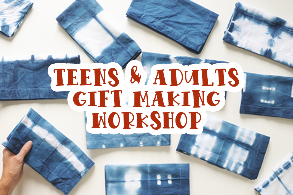 Gift Making Workshop: Shibori Set of Dinner Napkins