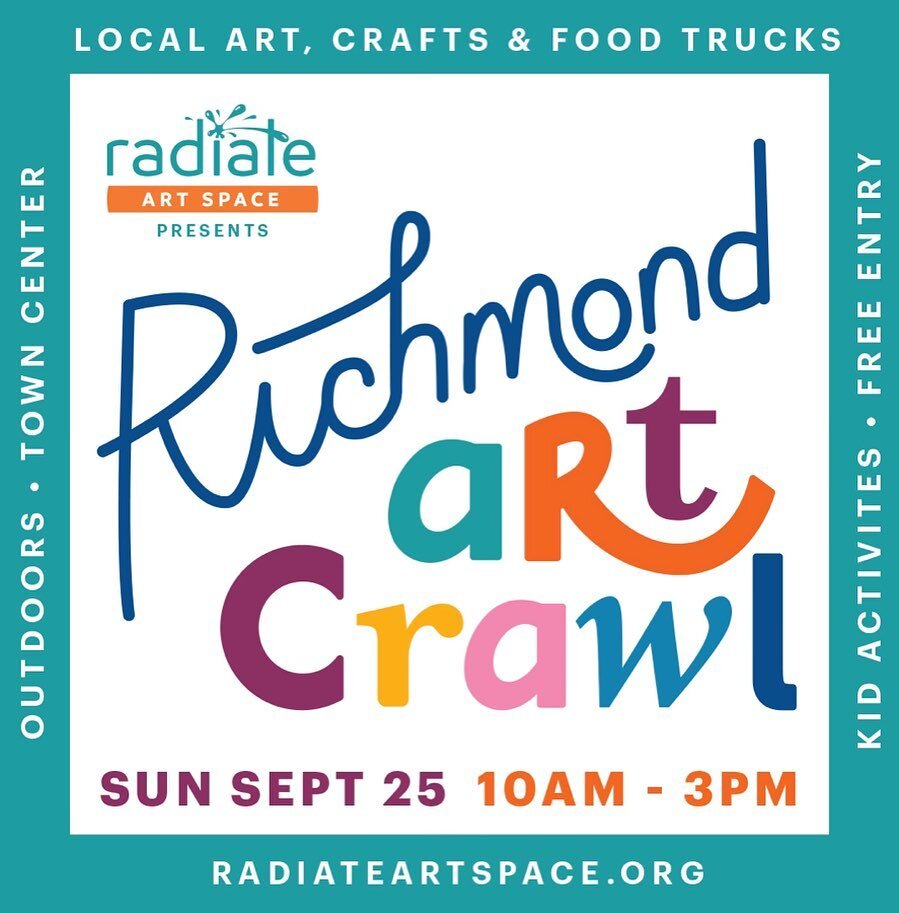 Our annual art crawl on Sunday, September 25 will be our biggest event yet! Help support Radiate and support the arts at this free, outdoor, community event from 10 AM to 3 PM. If you haven&rsquo;t been before, you&rsquo;ll be amazed at all the local