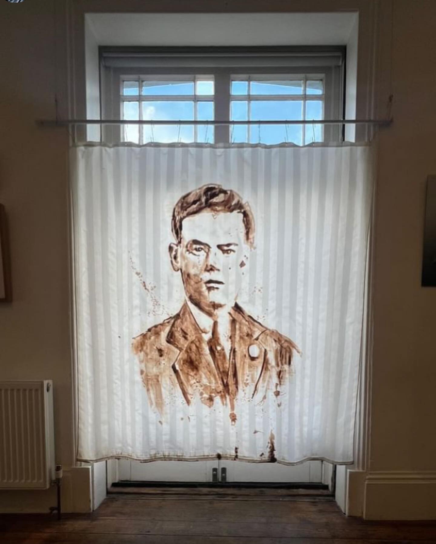 &lsquo;When is a HOME not a HOME&rsquo;
Oil paint and  ground particles of disintegrating picture backing, shower curtain, meat hooks

&ldquo;Our family home of 5 generations has been rented since WW2.

My great grandfather, an orphan who aged 12 wal
