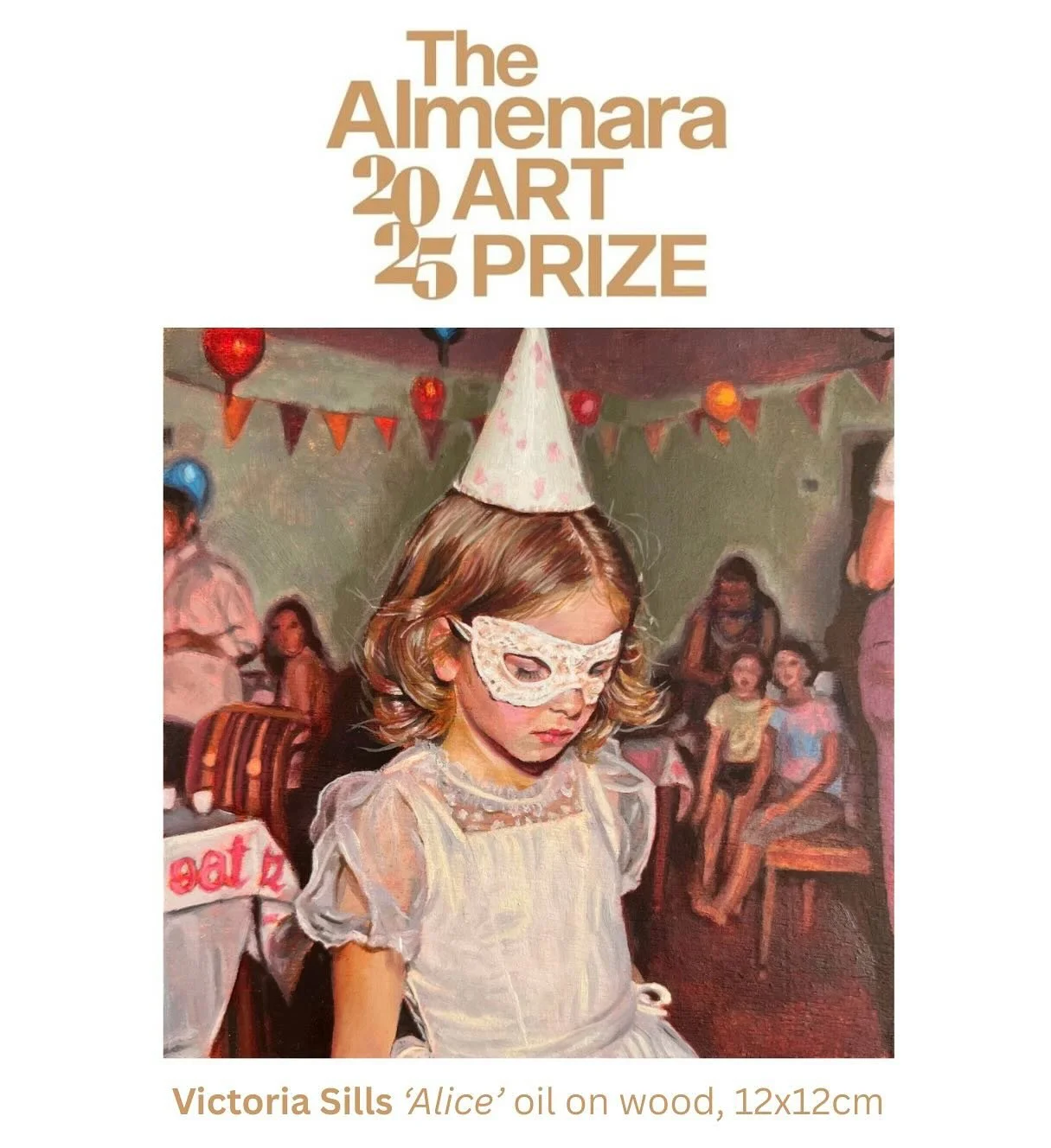 Very pleased &amp; honoured to have been shortlisted for the prestigious @almenaracollection prize 2025 in the #portraiture category with my painting &lsquo;Alice&rsquo; oil on wood, 12x12cm. 

Shortlisted artworks will be shown in an online exhibiti