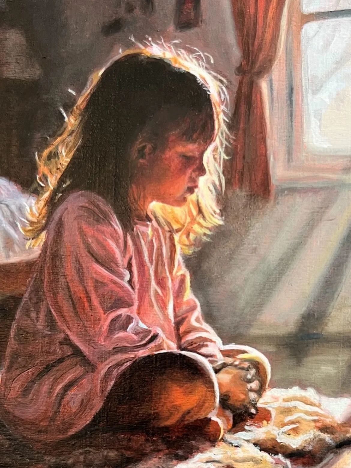 Last day to see this painting irl @thersaorg the works will remain for sale online @aoapprojects 

202: Mary (after Mary Moser), 2026
Oil on wood, 14.8 x 14.8cm
&pound;965

This and one other painting is in&nbsp;the @aoapprojects x Royal Society of A