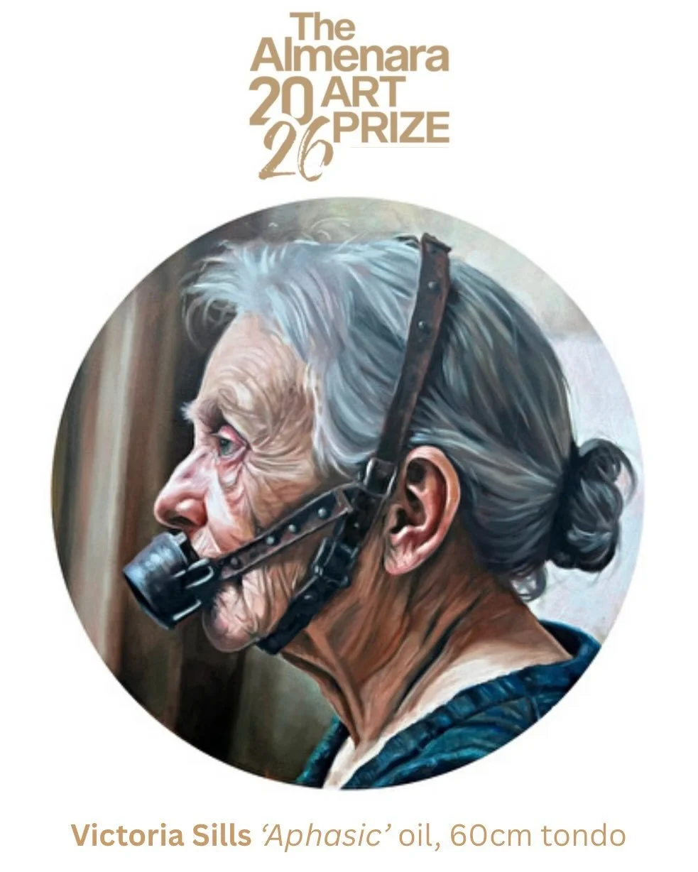 Very pleased &amp; honoured to be included in the online exhibition for the prestigious @almenaracollection prize 2026 in the #figurative category with my painting &lsquo;Aphasic&rsquo; oil on canvas, 60cm tondo. 

This means a lot to me as this is p
