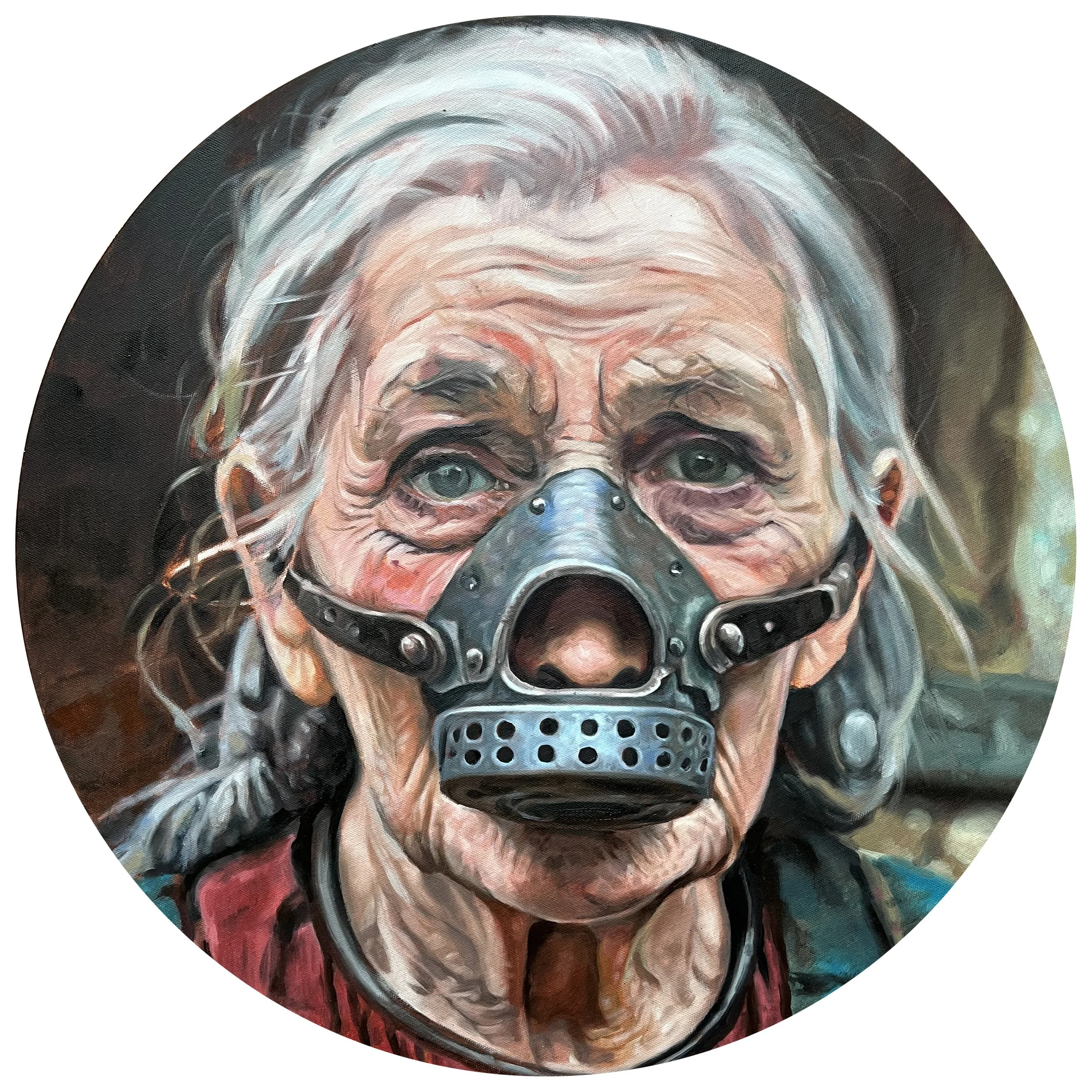 immured - oil on canvas - 60 cm tondo