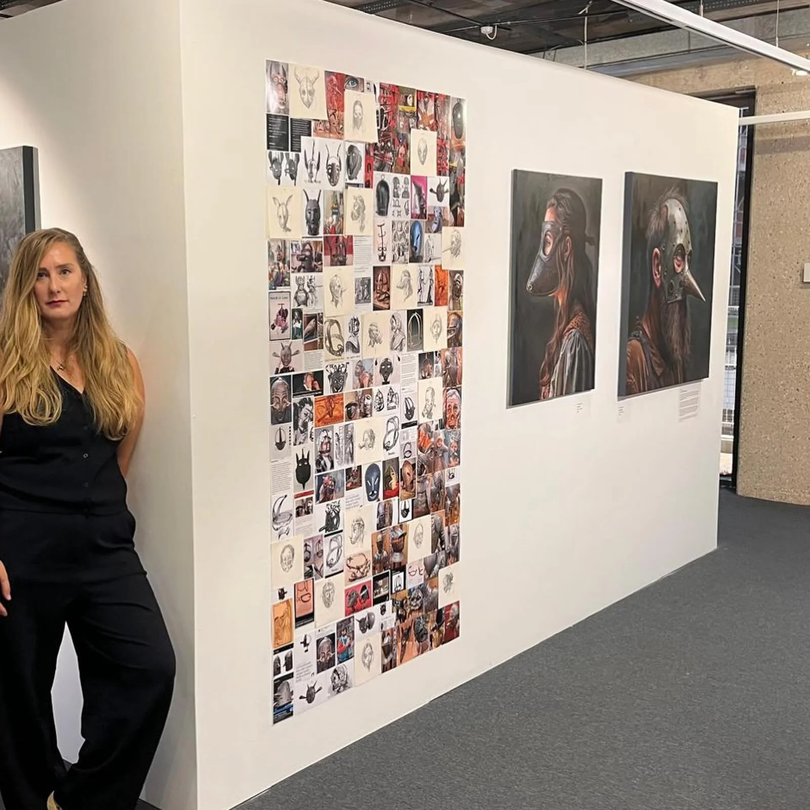 Research wall for the Scold&rsquo;s Bridle series, including initial sketch ideas, historical research as well as visual research for textural elements such as the metal and leather for the masks.

I visited the @wallacemuseum to view their extensive