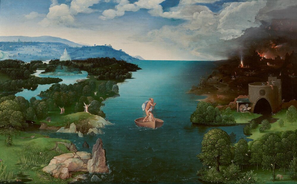 Landscape with Charon Crossing Styx , Joachim Patinier