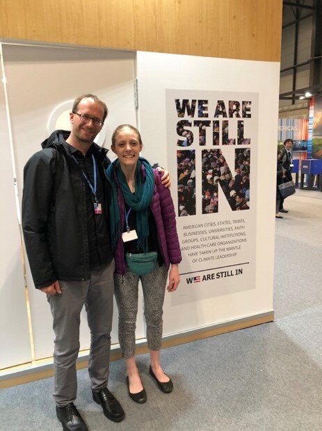 Carolyn House with Jordan Harris: President of Adapt Chile, Former Supervisor, COP 25 Organizer liaison with Chilean Government.