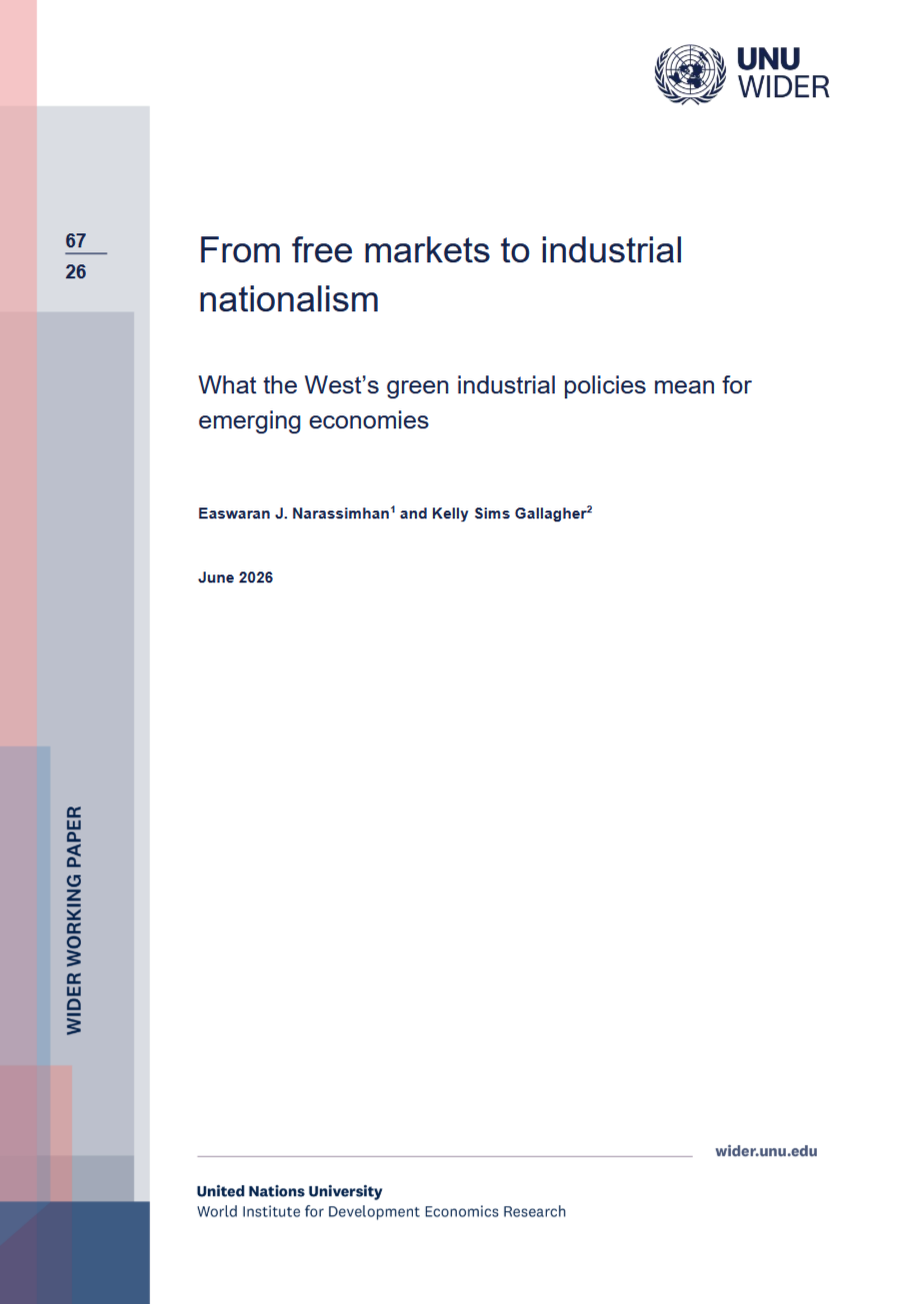 From Free Markets to Industrial Nationalism: What the West's Green Industrial Policies Mean for Emerging Economies