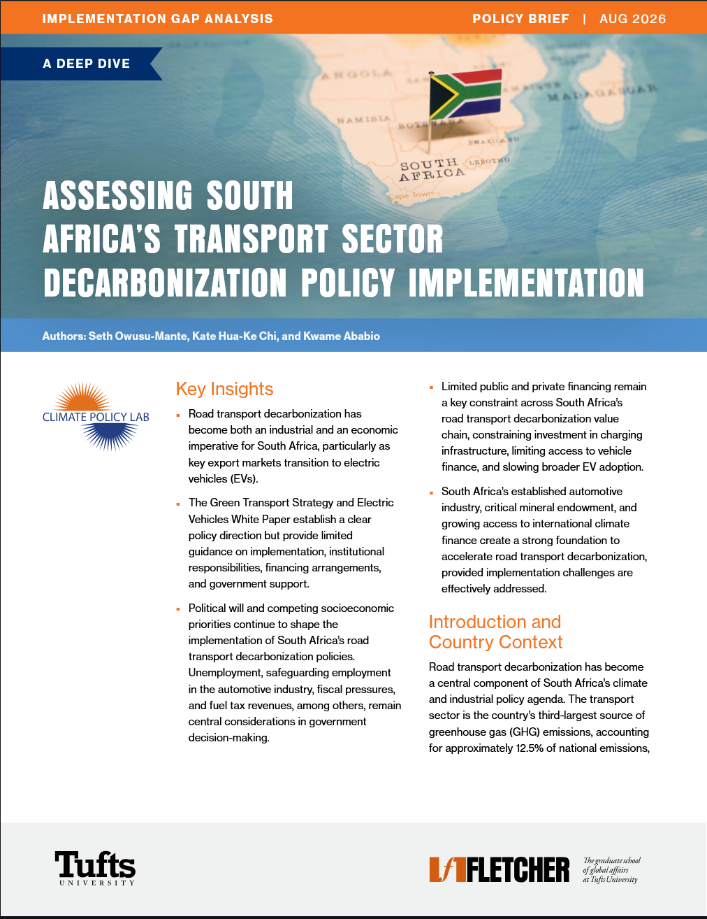 Assessing South Africa’s Transport Sector Decarbonization Policy Implementation 