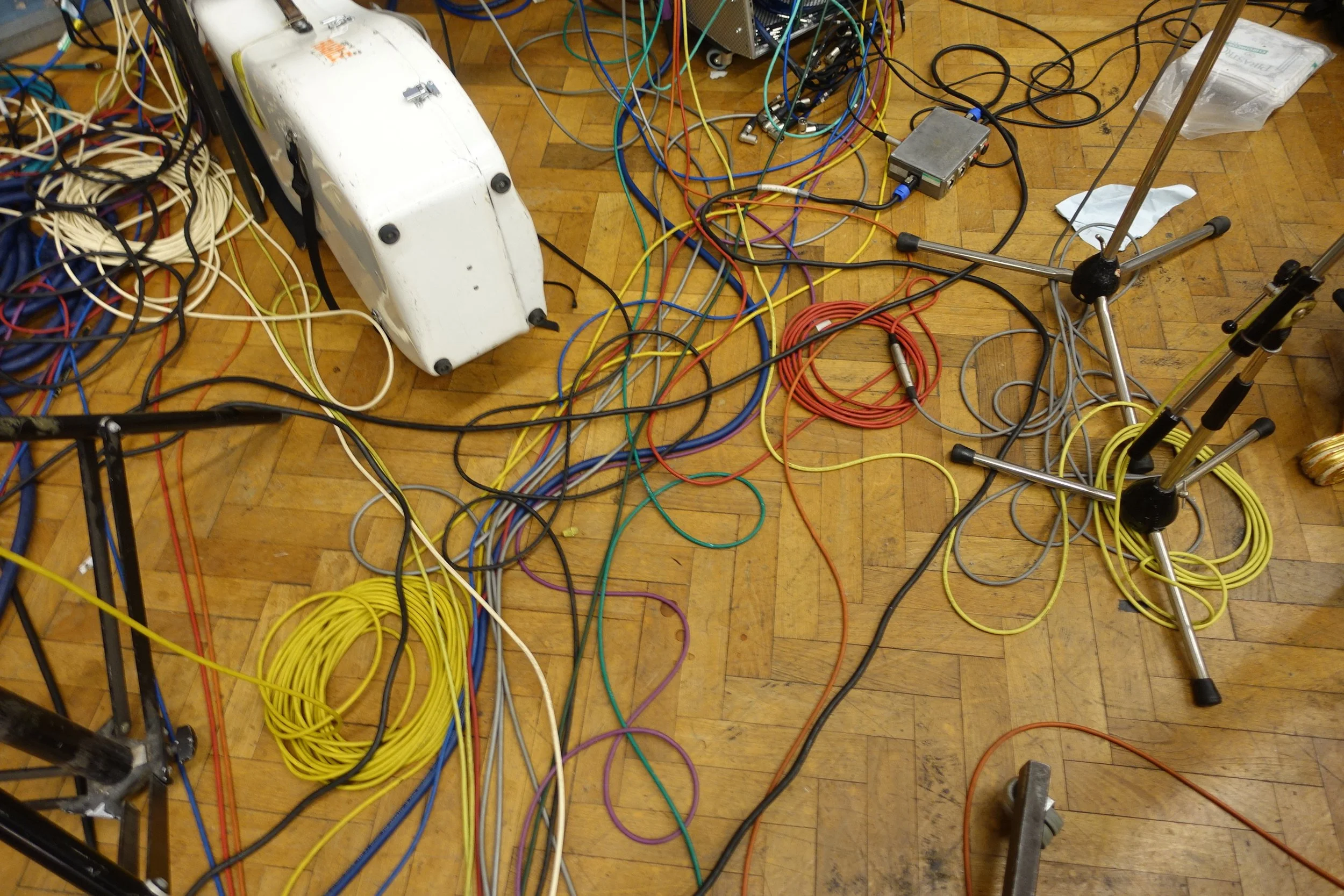 cables at Abbey Road Studio this morning