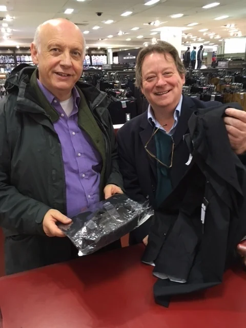 Yet another black shirt. The author with Andrew Marriner