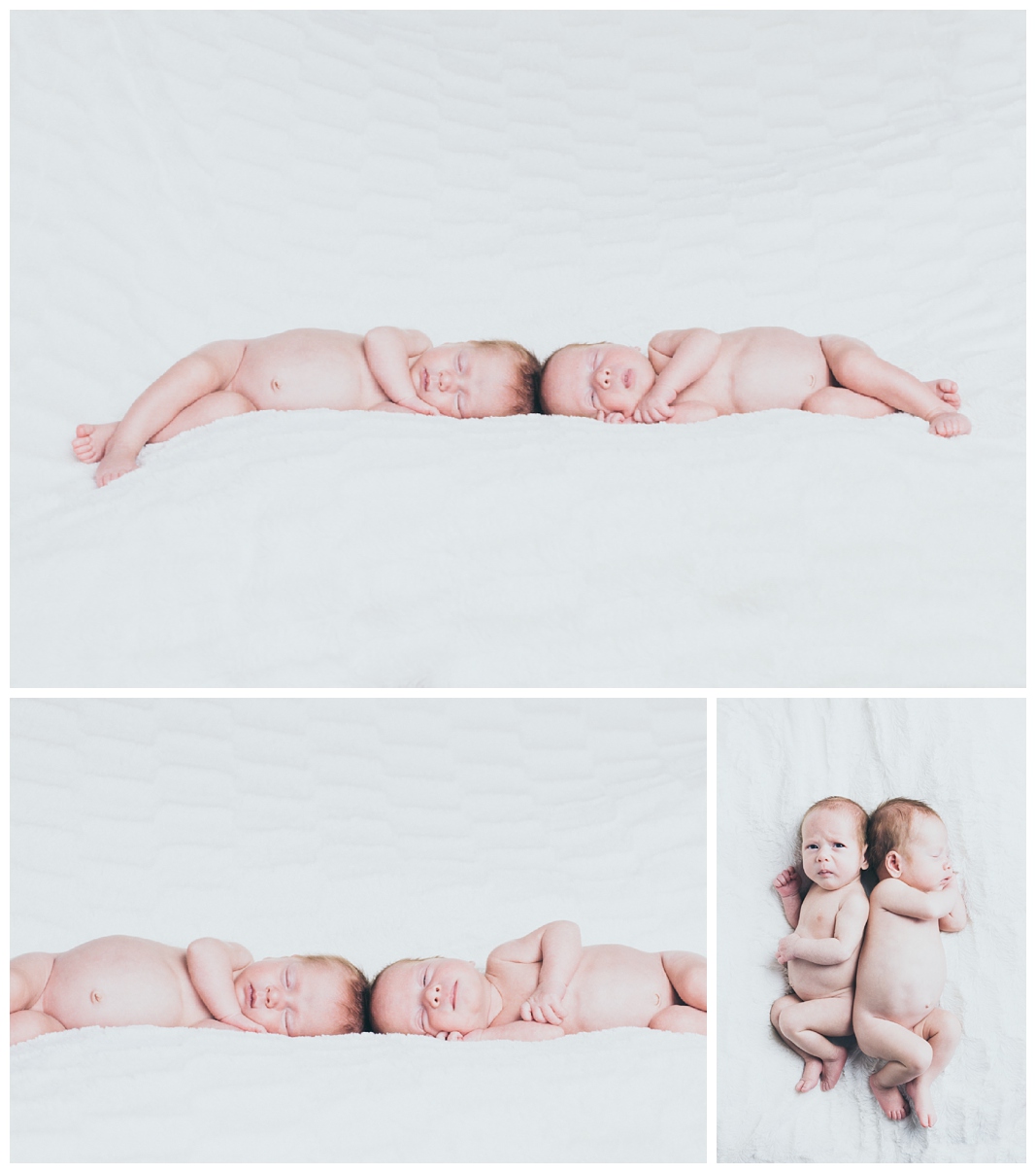 Naked twin newborn Photo