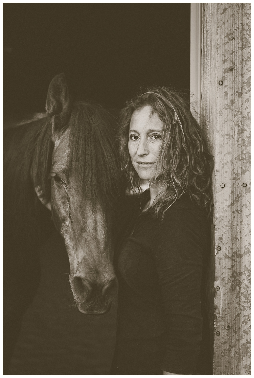 A woman and her horse.