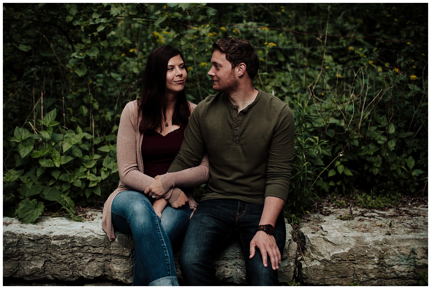 romantic engagement photos