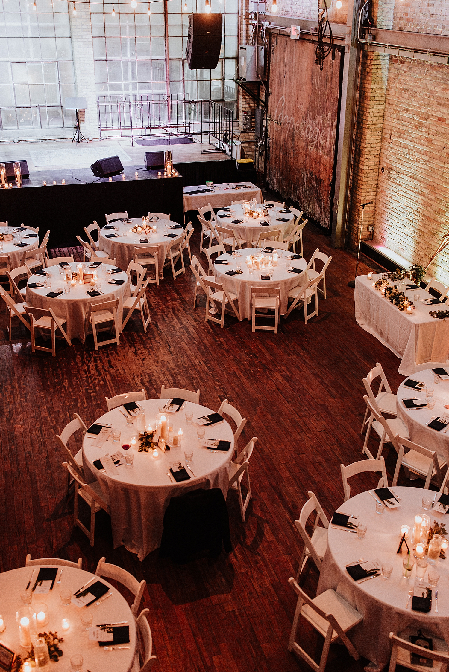 Reception set up at The Cooperage
