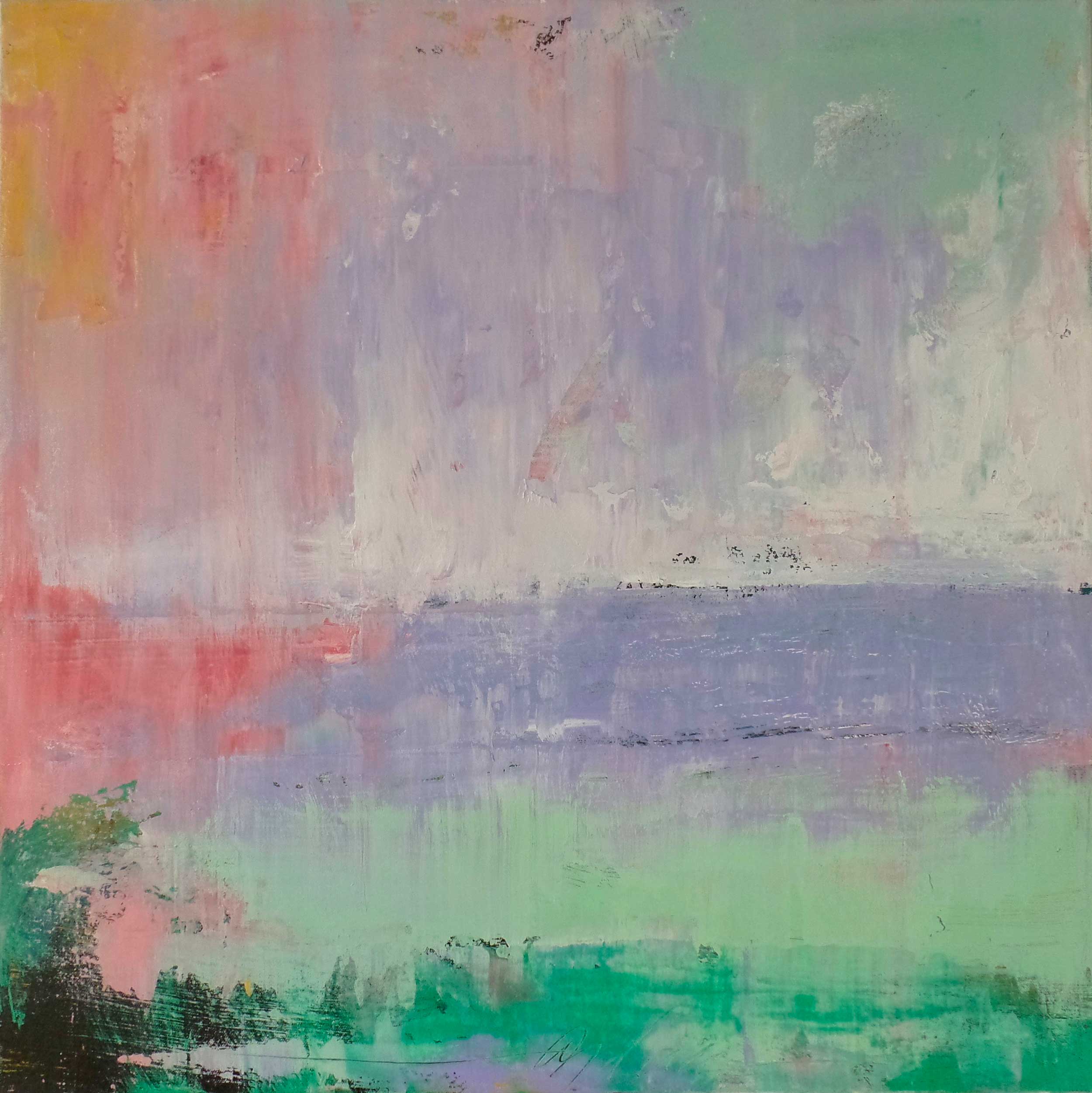 'Spring View' Oil on canvas 24 x 24"