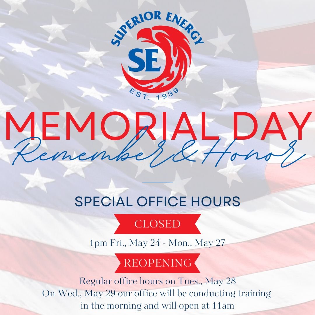 🇺🇸 Memorial Day Weekend Office Hours 🇺🇸

Our office will be closed from 1pm Fri., May 24 - Mon., May 27
-
On Wed., May 29 our office will be conducting training in the morning and will open at 11am