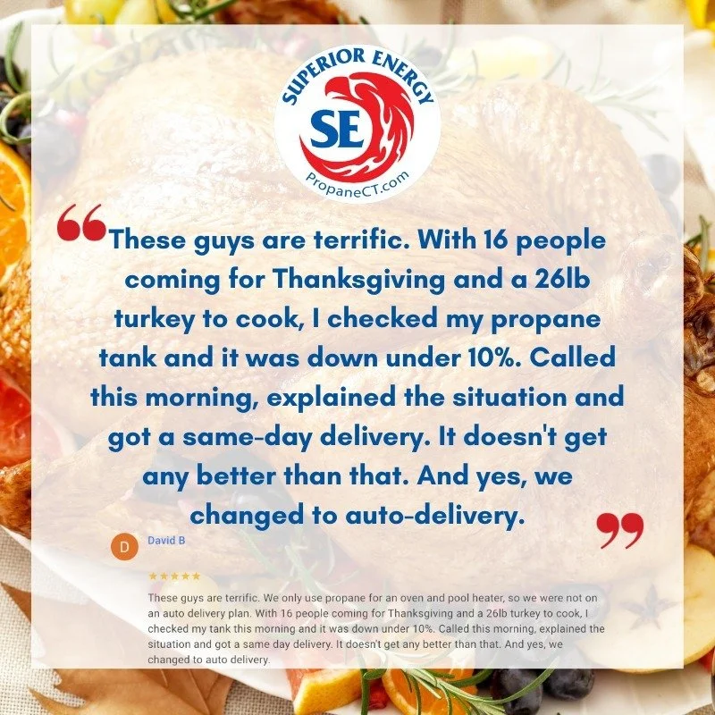 Throwback to the day before Thanksgiving 2023 - Holiday cooking crisis averted 🍗 🥧 That's our Superior Service which you can always depend on!
...
&quot;These guys are terrific. We only use propane for an oven and pool heater, so we were not on an 