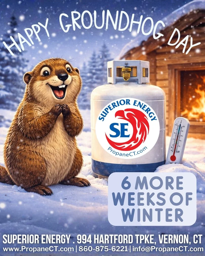 Happy Groundhog Day! 🦫 Punxsutawney Phil says winter isn&rsquo;t done yet. ❄️
When your home runs on dependable propane, that&rsquo;s no problem at all. 

Bring on more warm &amp; cozy winter nights at home 🔥 We&rsquo;ll never leave you in the cold