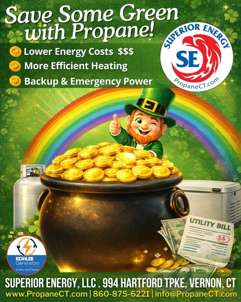 🍀 Don&rsquo;t leave your energy bills to luck.
This St. Patrick&rsquo;s Day, skip the rate hikes and outages &mdash; and go with a solution that puts you in control.

Why homeowners are turning to propane:
💰 Predictable bills
⚡ Off-grid reliability