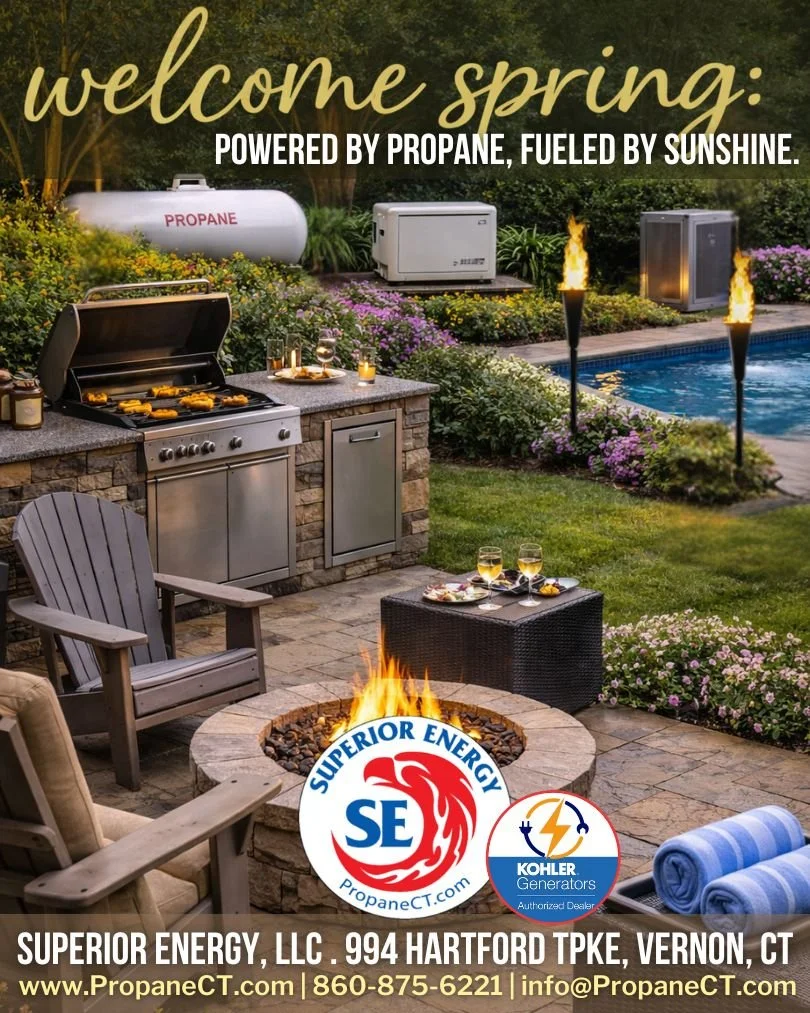 Happy First Day of Spring! 🌼
🔥 Warm days, hot meals, and cozy nights by the fire pit.
From pool heaters to outdoor kitchens, we&rsquo;ve got the fuel to make your backyard bloom.
📍 PropaneCT.com/outdoor-propane
