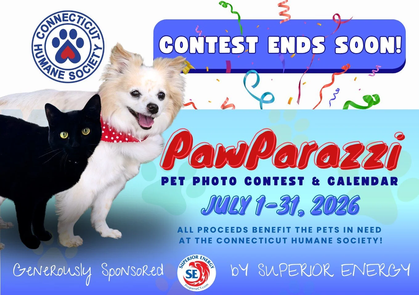 Who&rsquo;s taking the cover? 🗓️ 

The 2027 PawParazzi @cthumanesociety Calendar contest countdown is on, but the leaderboard is not set yet! There is still time to enter, vote, and maybe even become our Top Paw Winner, chosen by us here at Superior