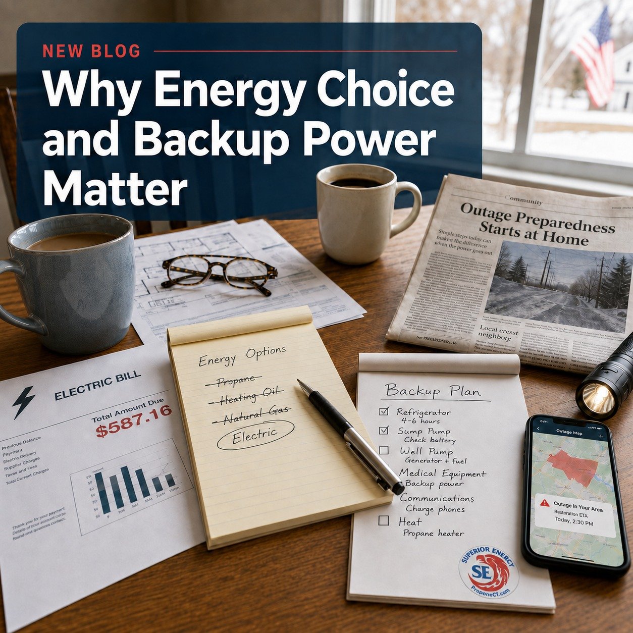 When the lights go out, energy policy gets real. ⚡

Our latest blog looks at recent outages, rising electric costs, grid strain, and why energy choice still matters for Connecticut homes and businesses.

Clean energy should also be practical energy. 