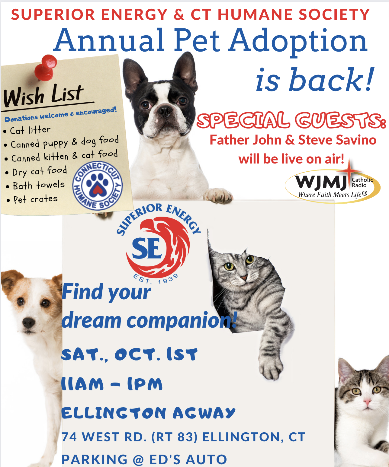 Save the Date: 2022 Annual Pet Adoption Event is back! 